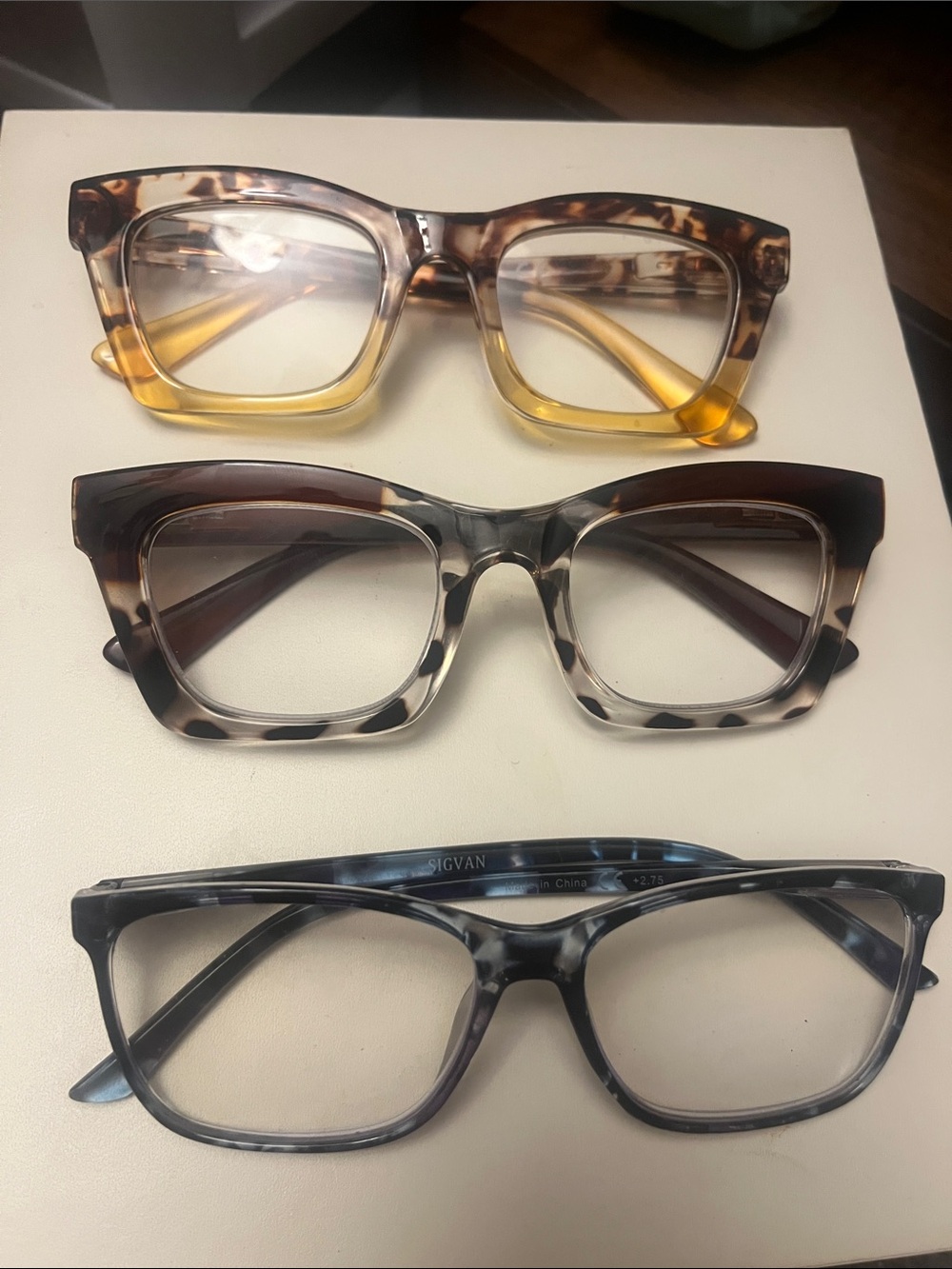 SIGVAN Women's Grey Tortoiseshell Reading Glasses